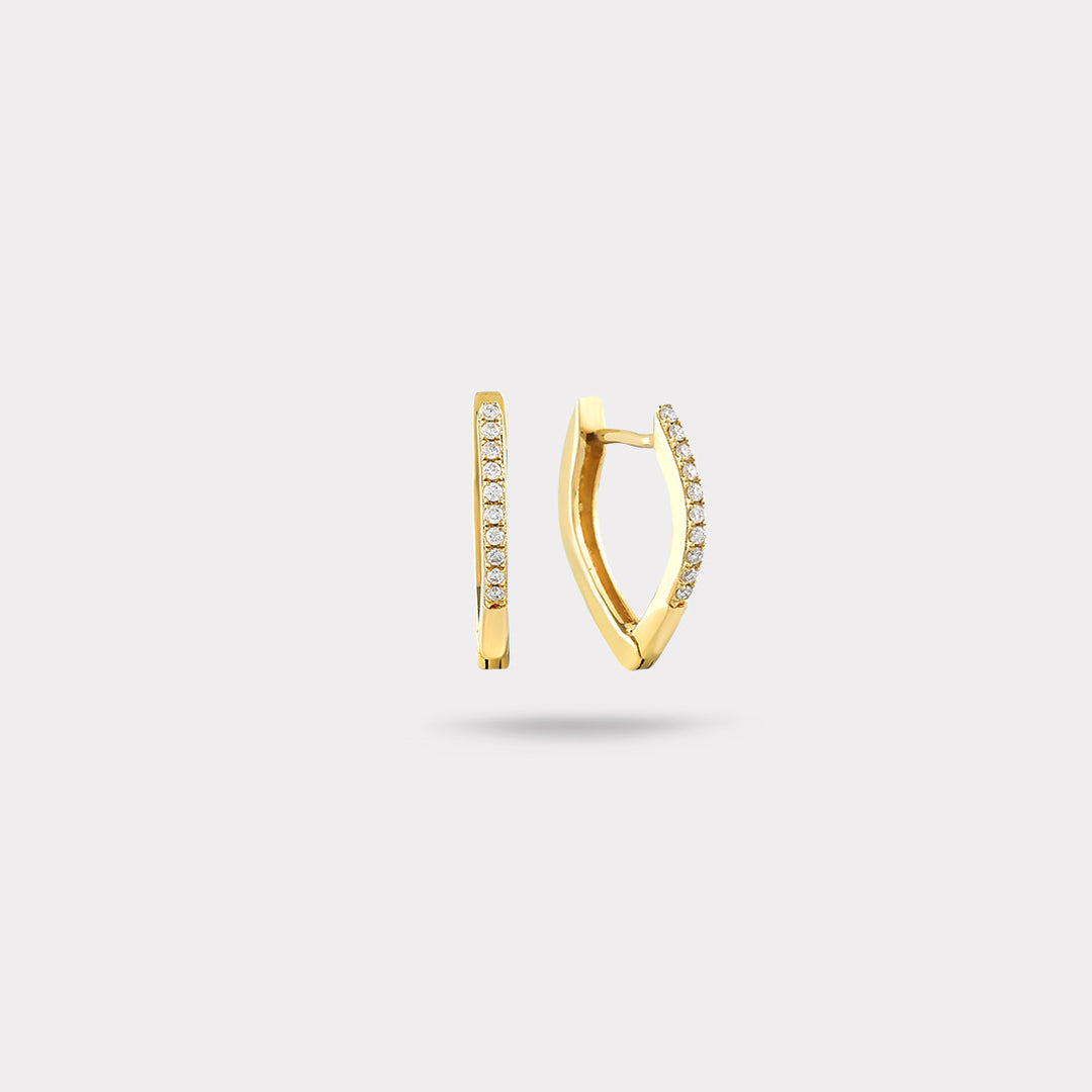 ECHIDORA DIAMOND HOOP EARRINGS