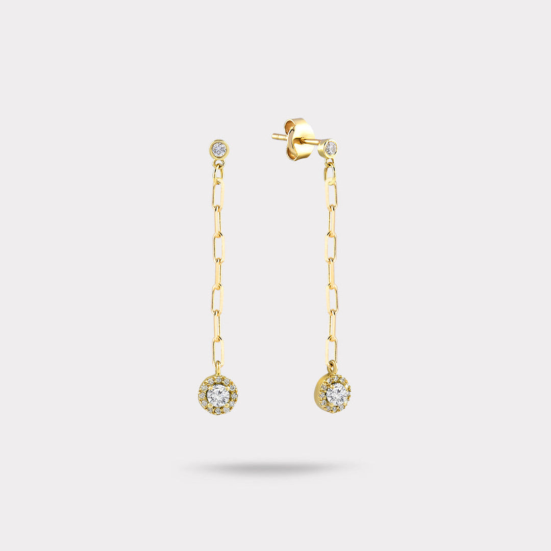 LUMINA THIN CHAIN DIAMOND EARRINGS