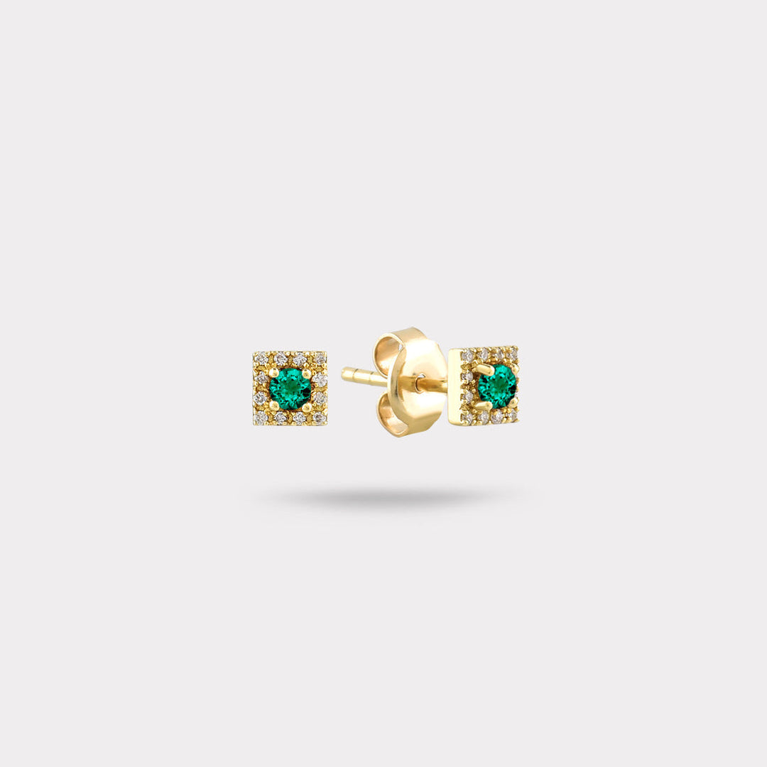 TERA EMERALD STUD EARRINGS