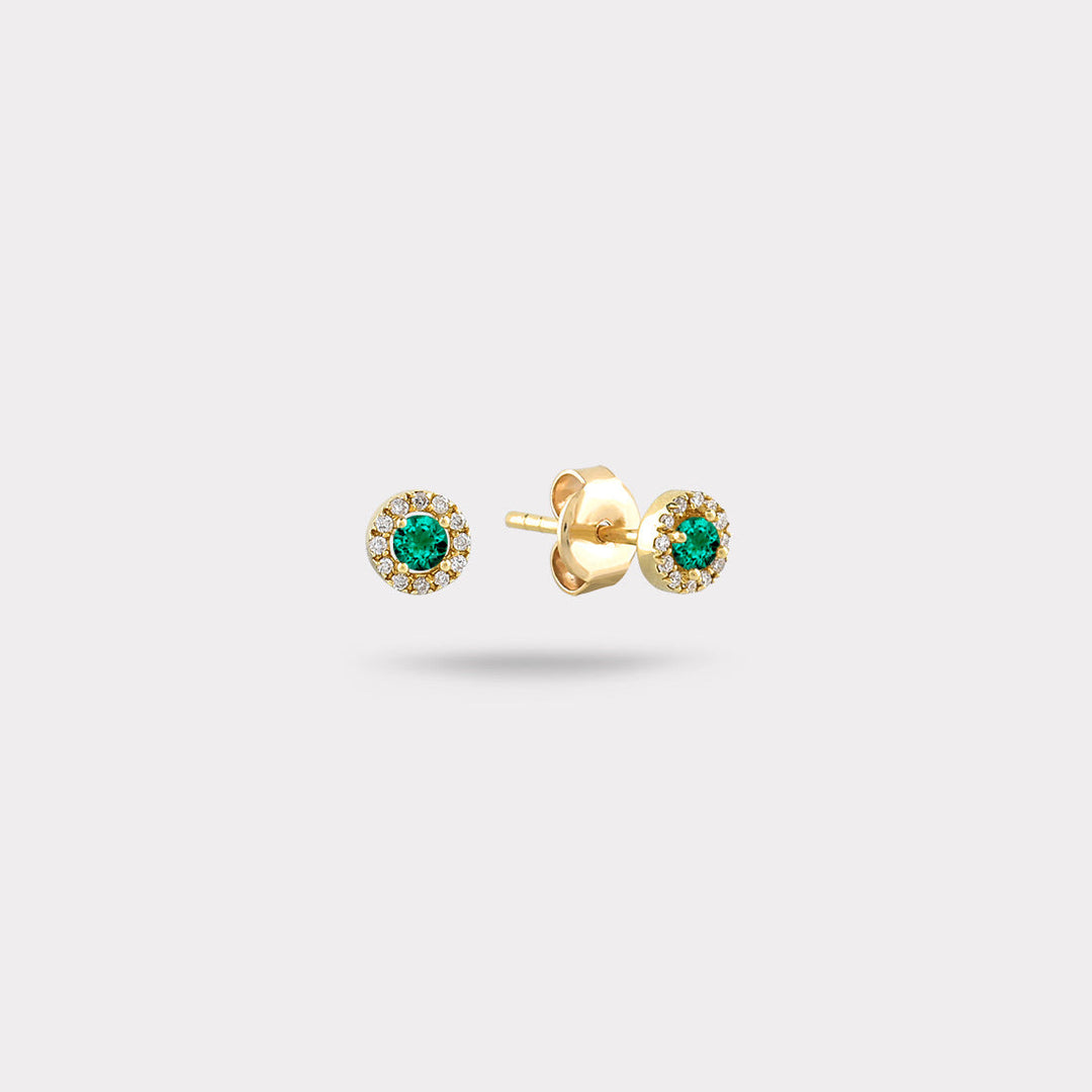 ALBA EMERALD STUD EARRINGS