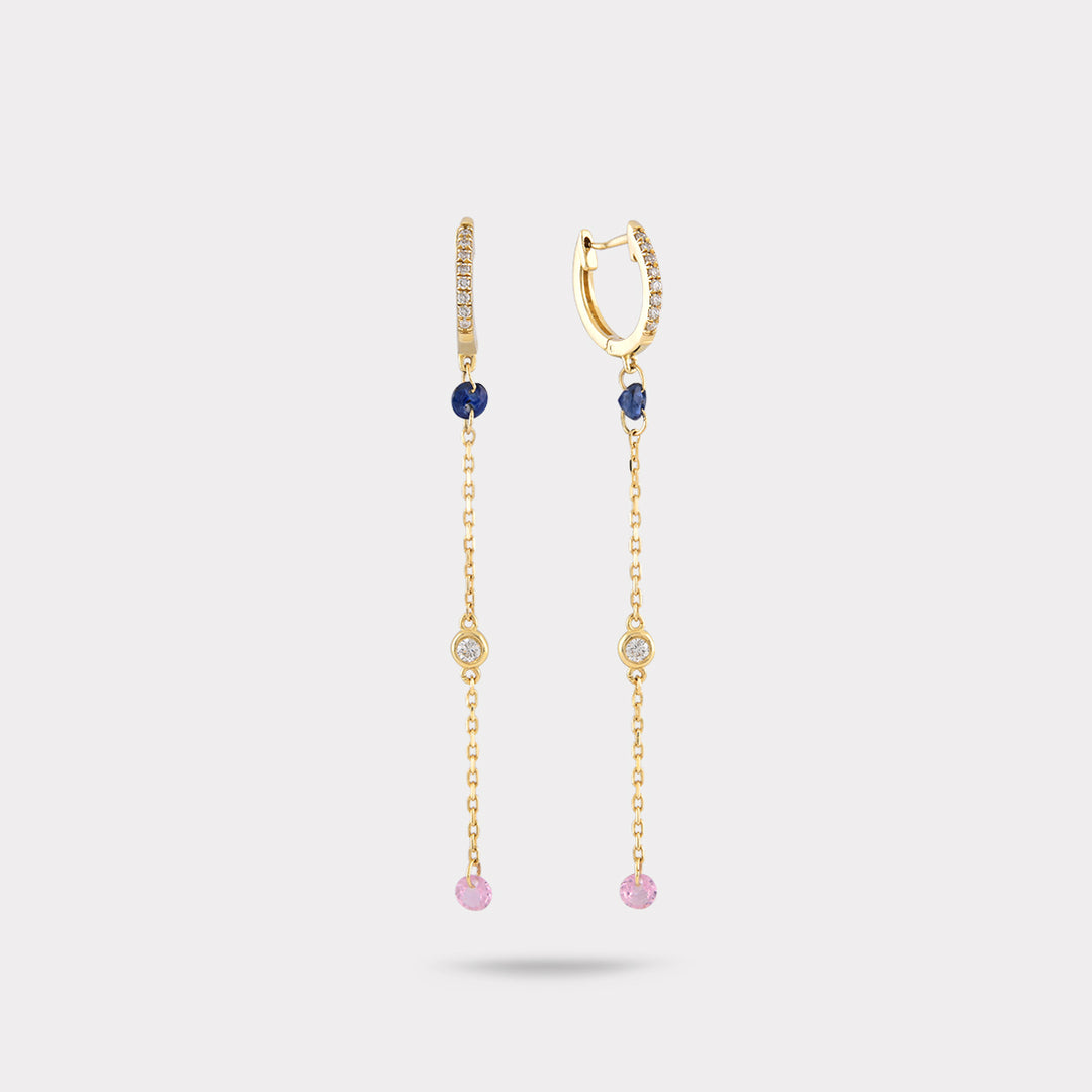 MOSAIC MULTICOLORED DANGLE EARRING