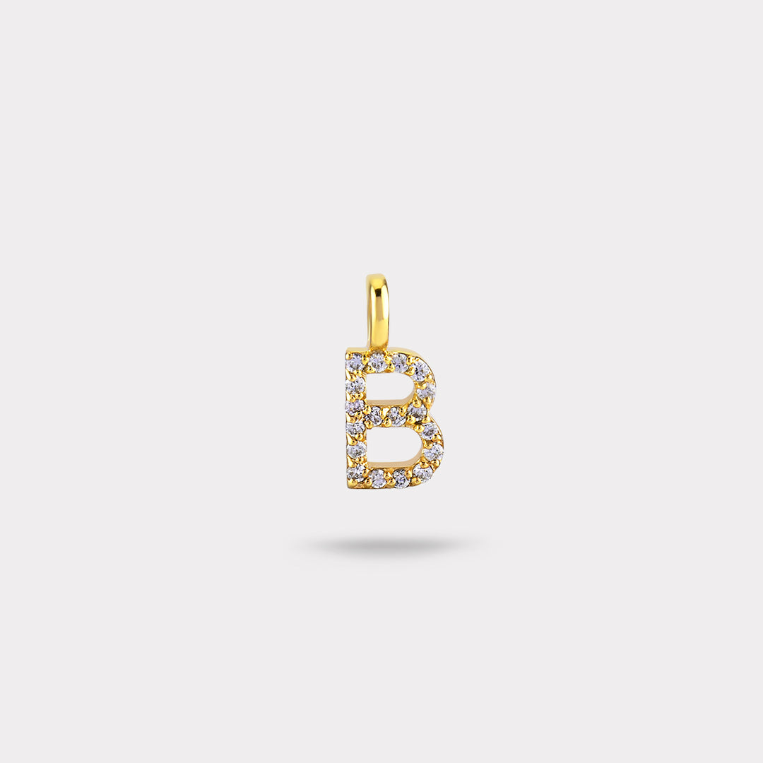 B DIAMOND NECKLACE CHARM