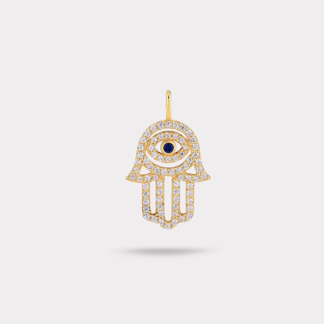 EYE OF FATIMA HAND NECKLACE CHARM