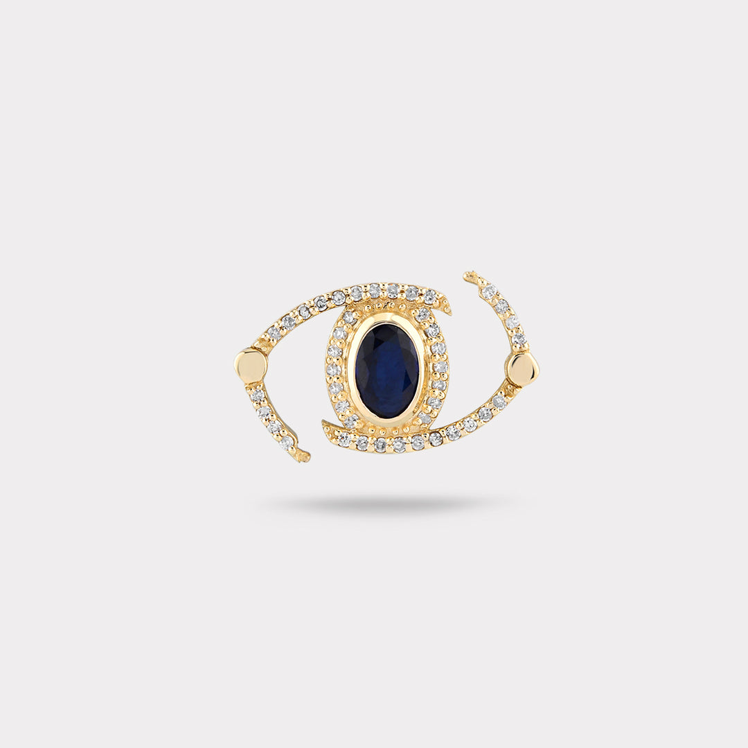 PUPIL SAPPHIRE DIAMOND CONNECTOR