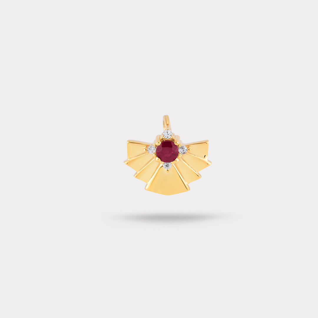 JULY BIRTHSTONE DIAMOND NECKLACE CHARM