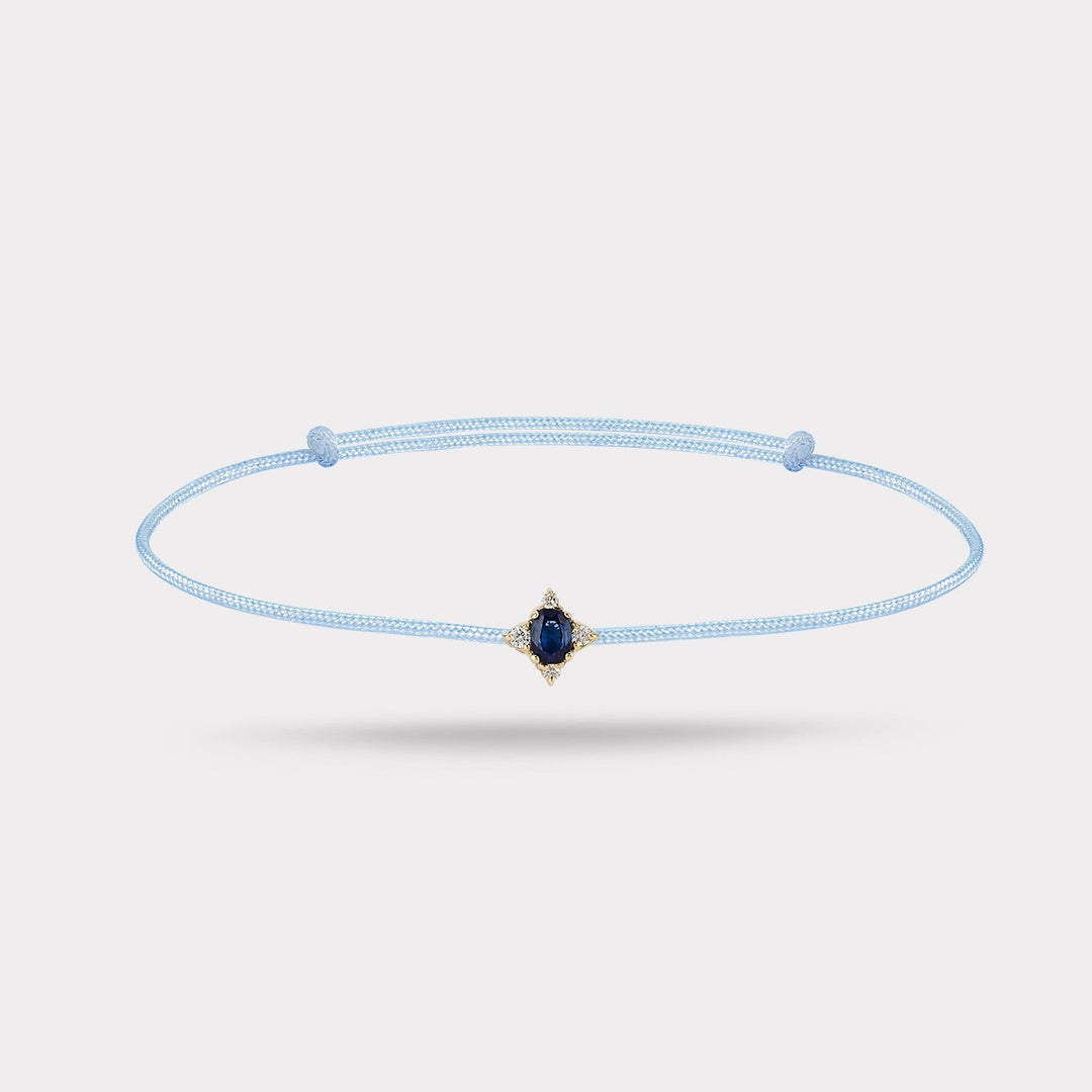 SHIMMER BABY BLUE STRING BRACELET