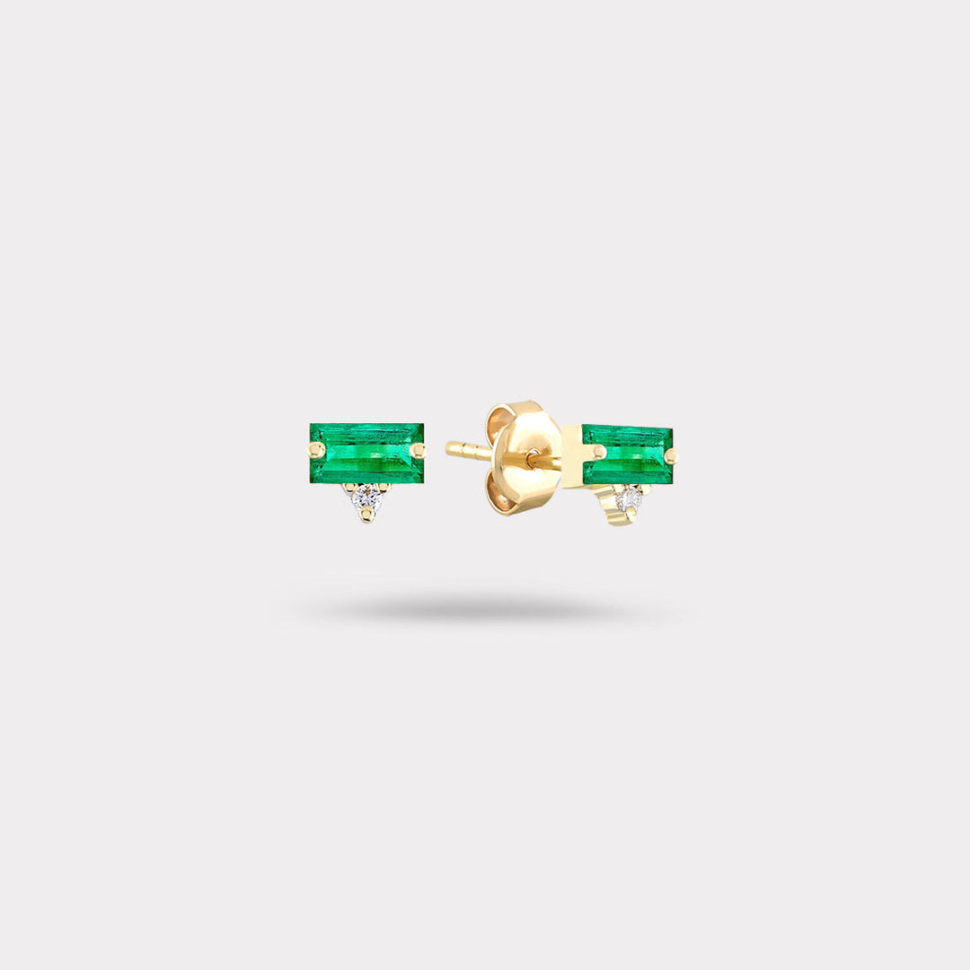 MILA EMERALD STUD EARRING