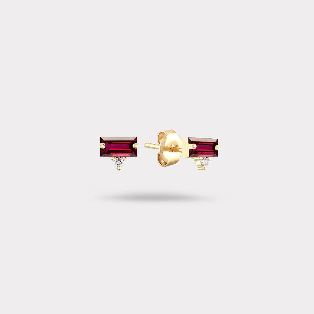 MILA RUBY STUD EARRING