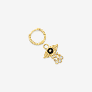 Noir Radience Charm Earring