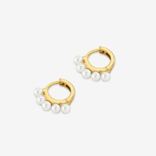 MARINA PEARL HOOP EARRING