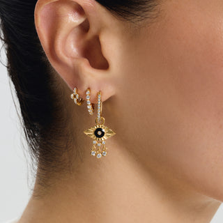 Noir Radience Charm Earring