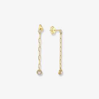 Celestia Chain Drop Diamond Küpe