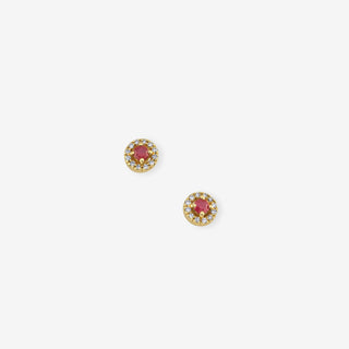 Crimson Halo Stud Küpe