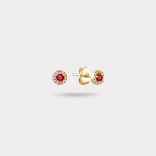 Crimson Halo Stud Küpe
