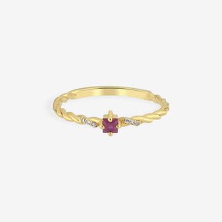 Crimson Twist Diamond Yüzük