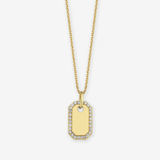 Signature Tag Diamond Kolye