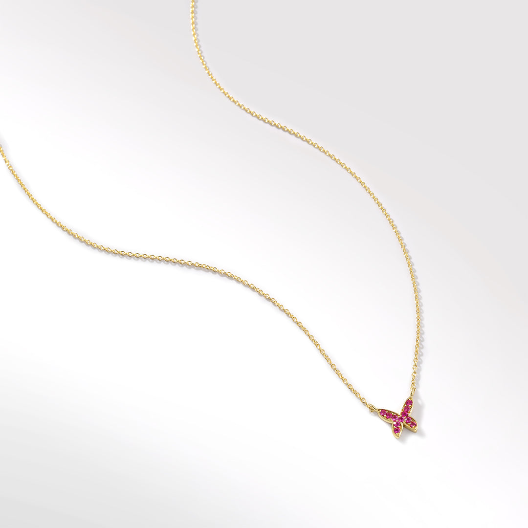 ELINA PINK SAPPHIRE NECKLACE