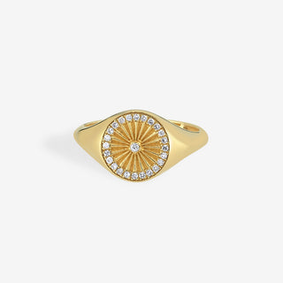 Sunburst Crest Diamond Yüzük