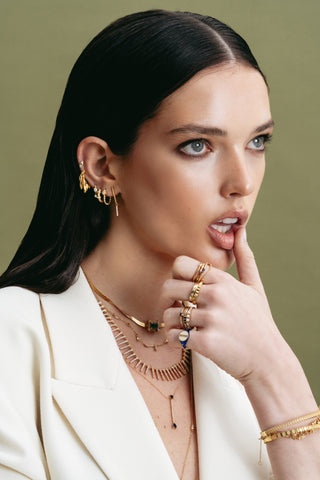 Azure Gaze Diamond Stud Küpe