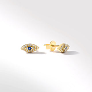 Azure Gaze Diamond Stud Küpe