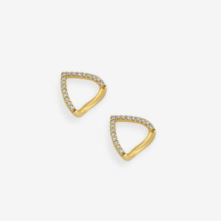Open Heart Diamond Stud Küpe