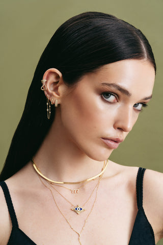 Open Heart Diamond Stud Küpe