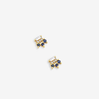 Sapphire Cascade Diamond Stud Küpe