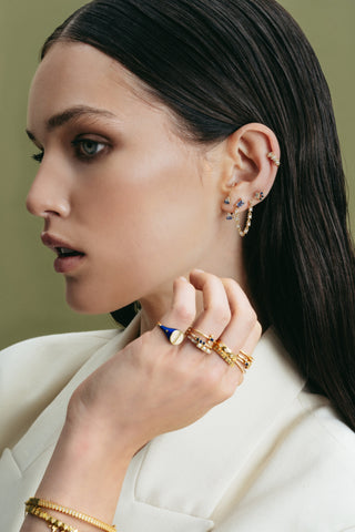 Sapphire Cascade Diamond Stud Küpe