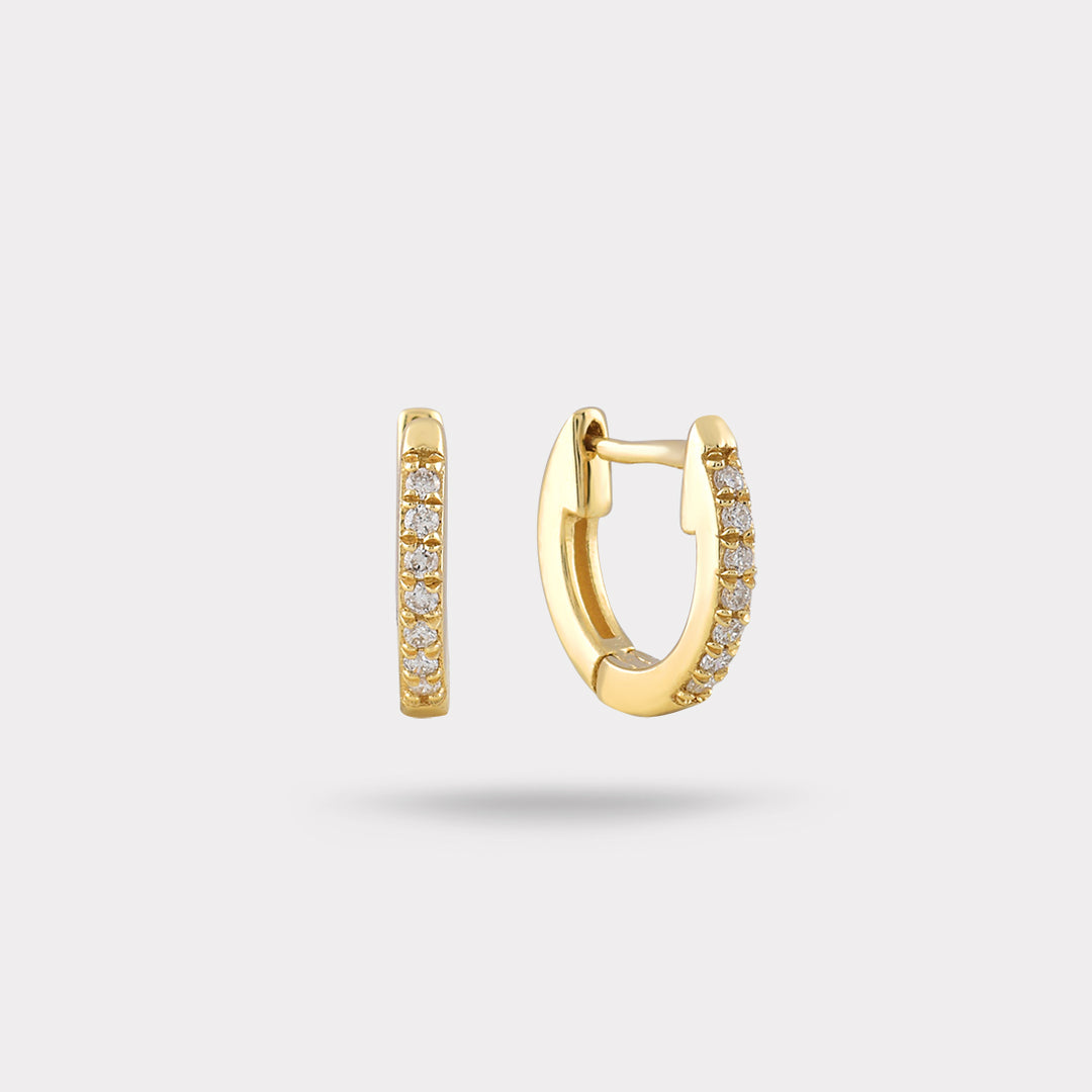 HELIX HOOP DIAMOND EARRING