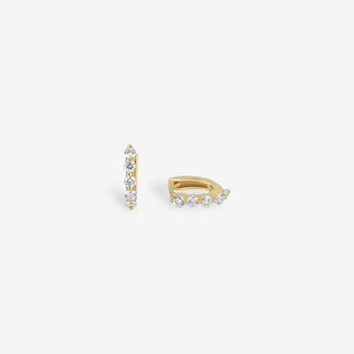 Graduated Radiance Diamond Huggie Küpe