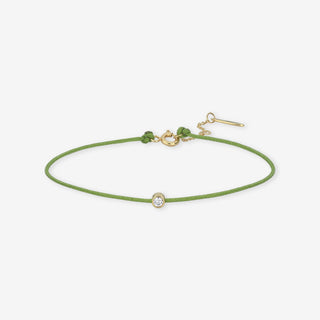 Single Diamond Cord Bileklik