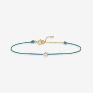 Azure Star Diamond Cord Bileklik