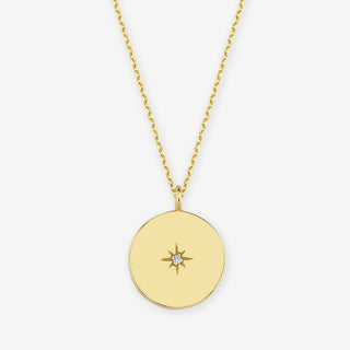 Guiding Star Diamond Medallion Kolye