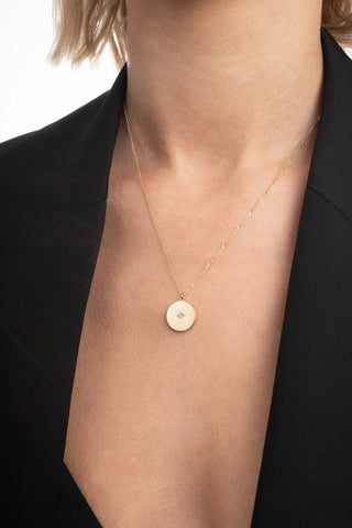 Guiding Star Diamond Medallion Kolye
