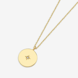 Guiding Star Diamond Medallion Kolye