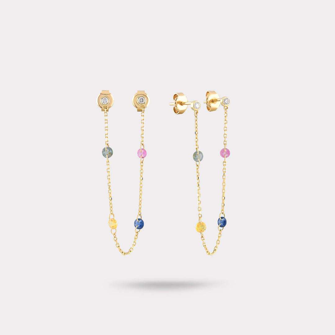 VOLART MULTICOLORED DANGLE EARRING