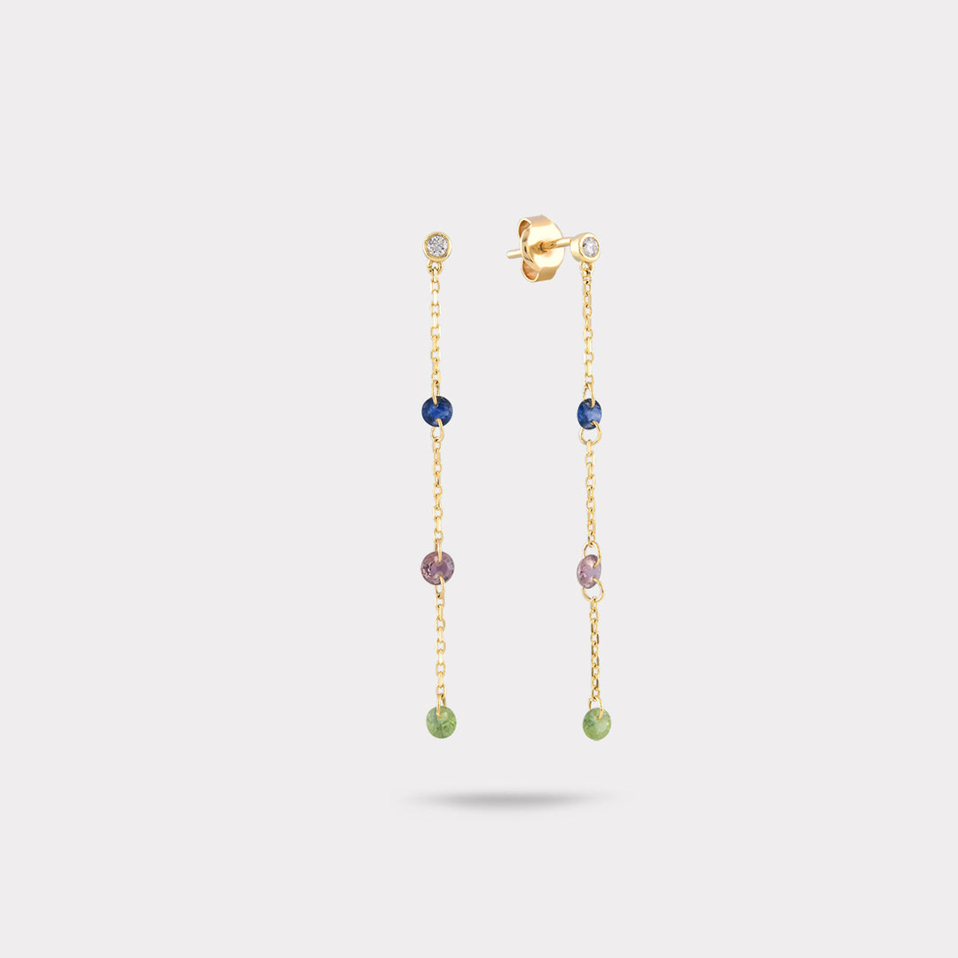 CELESTIAL MULTICOLORED DANGLE EARRING