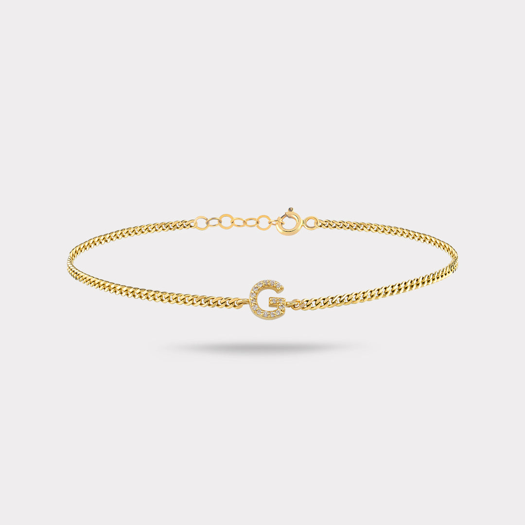 G INITIAL DIAMOND BRACELET