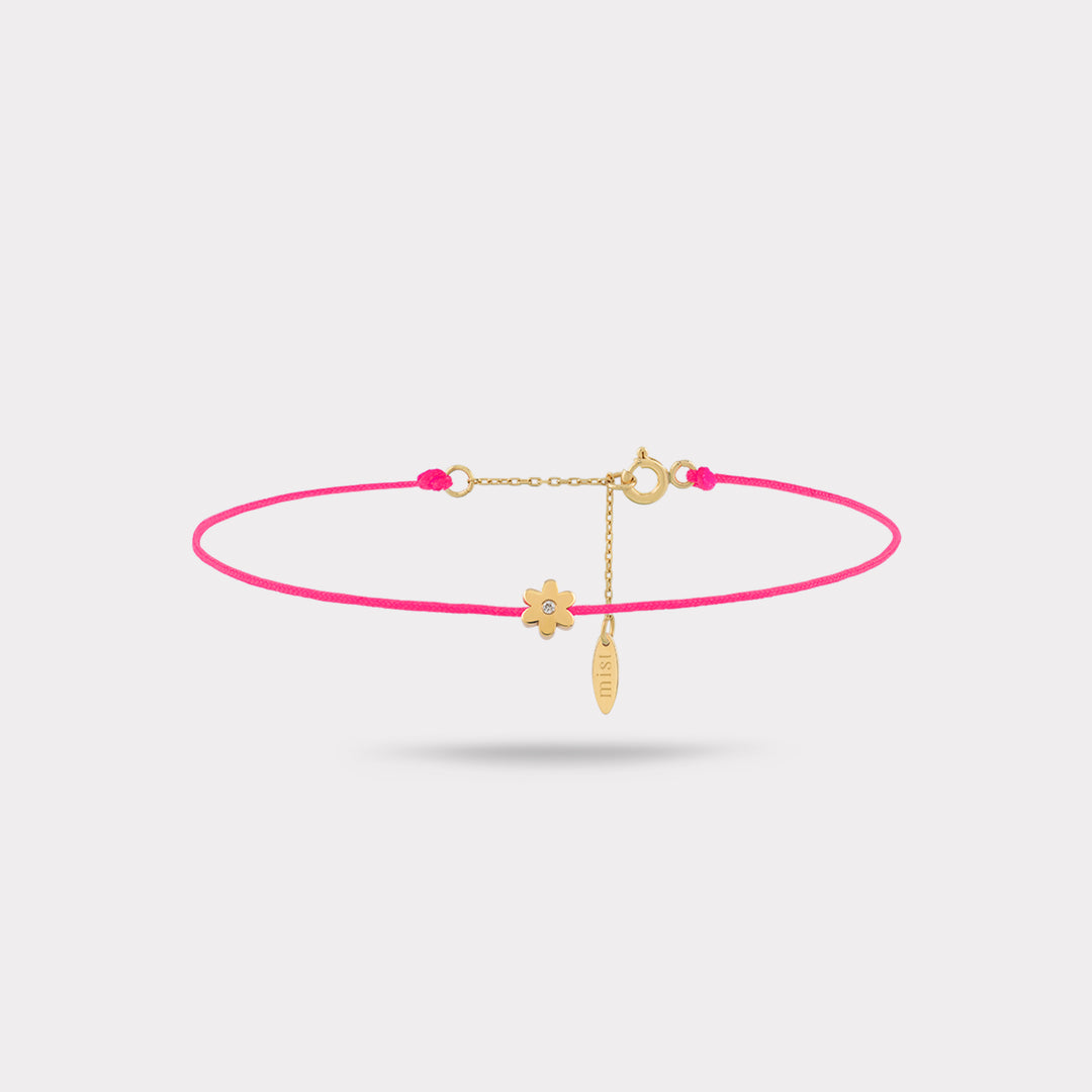 BLOSSOM NEON PINK STRING BRACELET