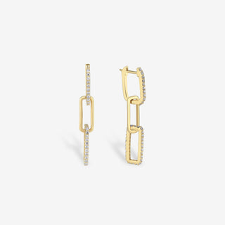 Linear Link Diamond Drop Küpe