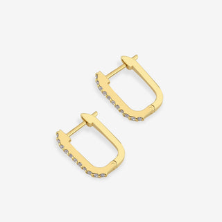 Linear Radiance Diamond Huggie Küpe