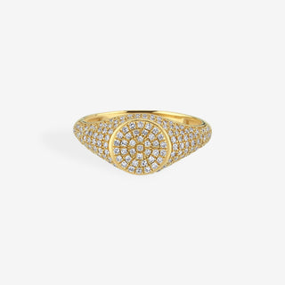 Solar Orbit Diamond Signet Yüzük
