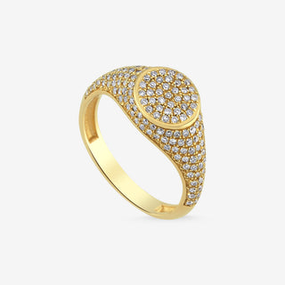 Solar Orbit Diamond Signet Yüzük