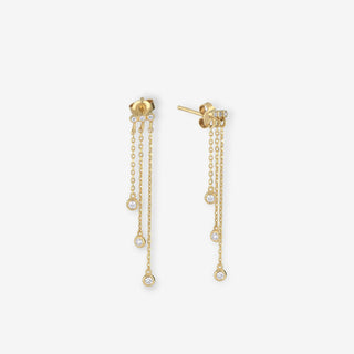 Starlight Fringe Diamond Küpe