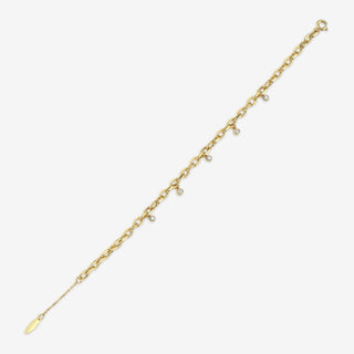 Golden Orbit Diamond Charm Bileklik