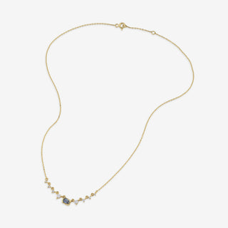 Blue Baguette Diamond Kolye