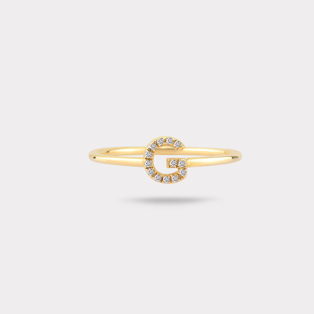 G INITIAL DIAMOND RING