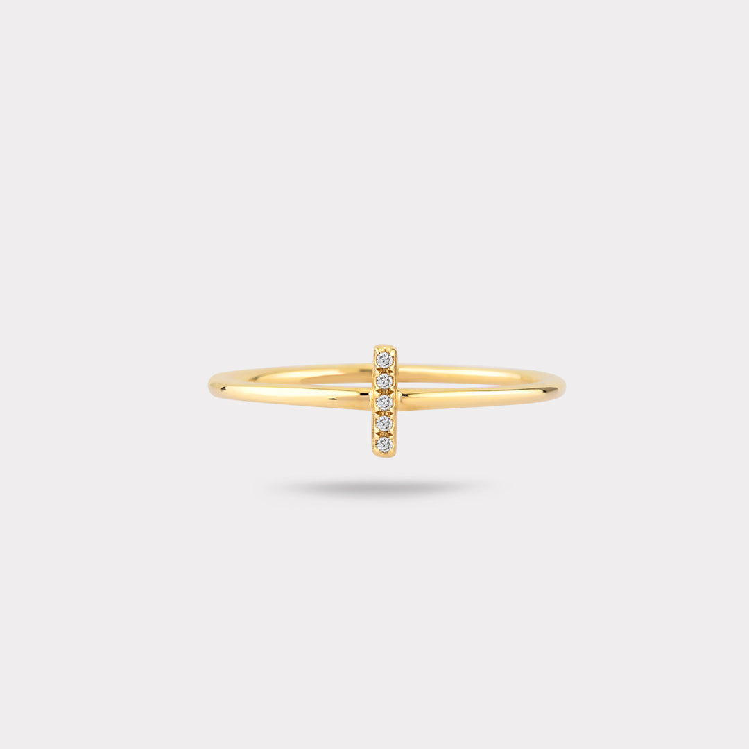 I INITIAL DIAMOND RING