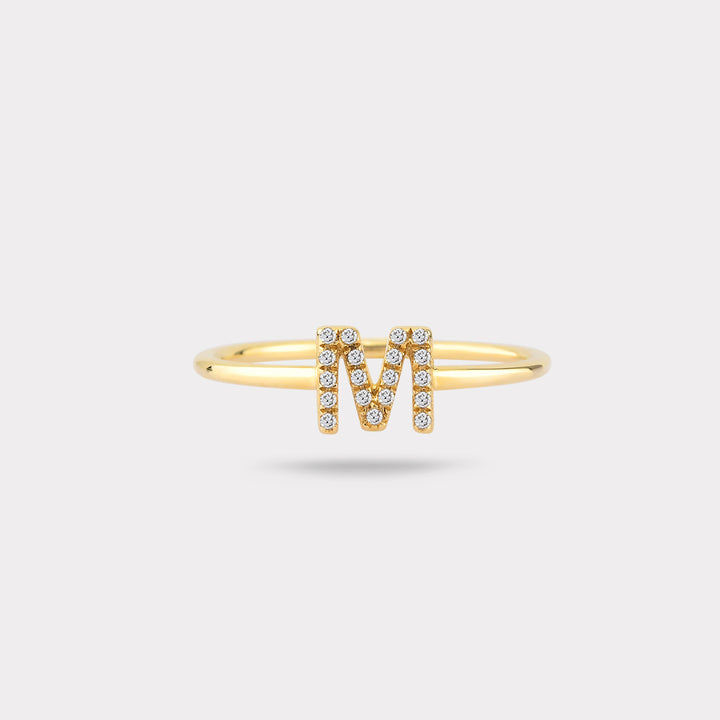 M INITIAL DIAMOND RING