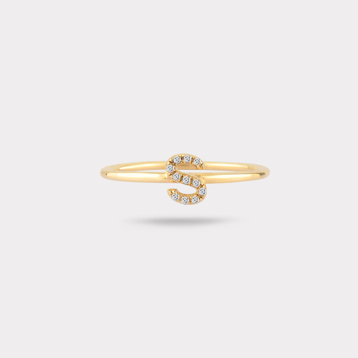 S INITIAL DIAMOND RING